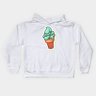 ice cream stickers Kids Hoodie